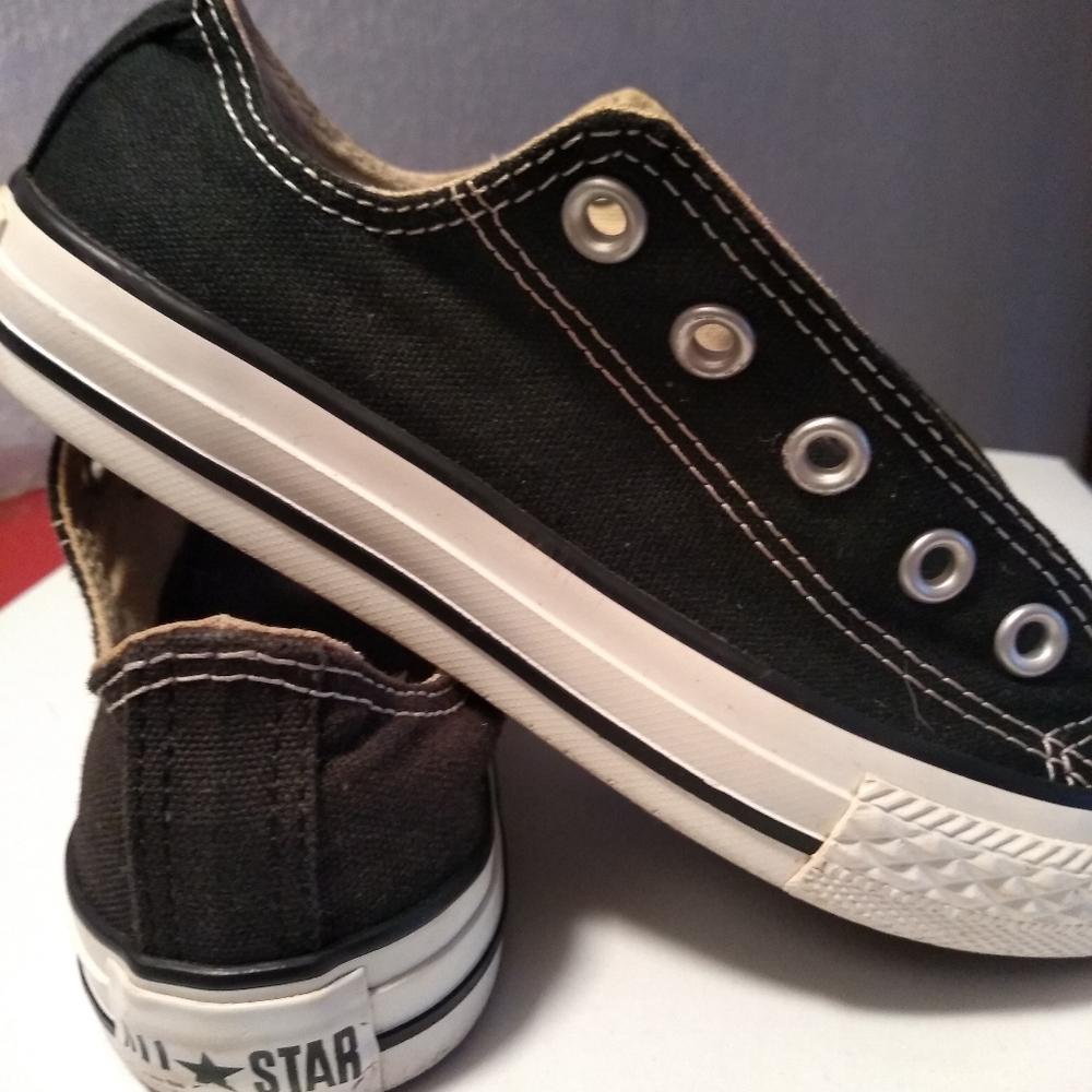 Black Shoes Converse kids size 12